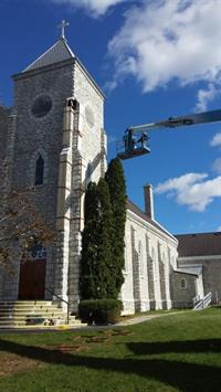 campbellford, contractor, stone, buttress, louvers, wood work
